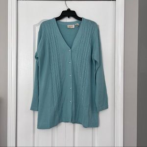 Victoria’s Secret womens vintage gold label vintage cardigan sweater aqua small